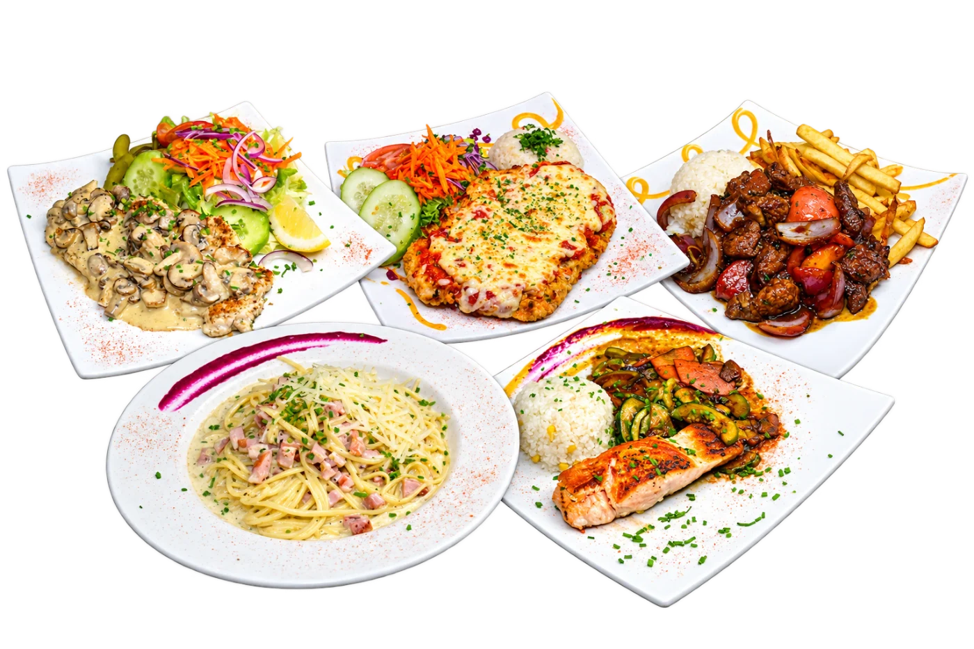 5 menús a elección